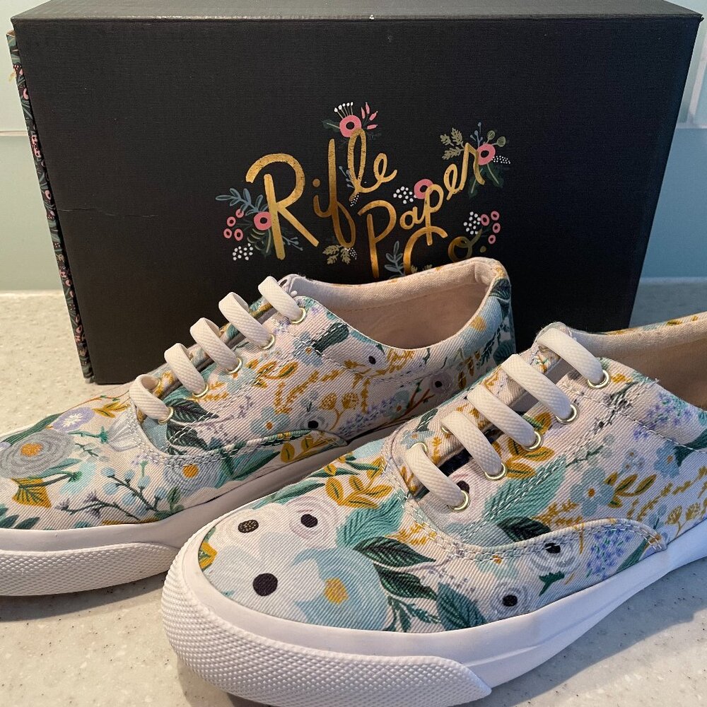 Keds x Rifle Paper Co. Anchor Garden Party Blue Floral Women's Lace Up Sneaker